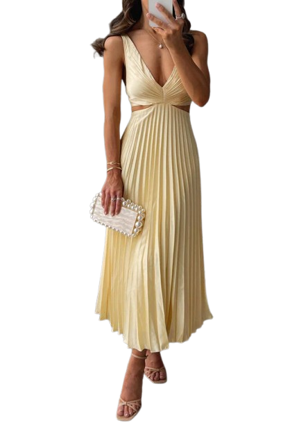 Laia | Vestido Largo Plisado