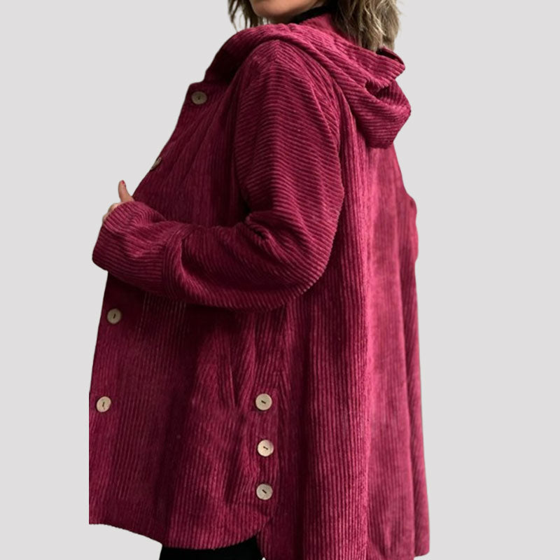 Marisela | Chaqueta con capucha de terciopelo informal para el otoño