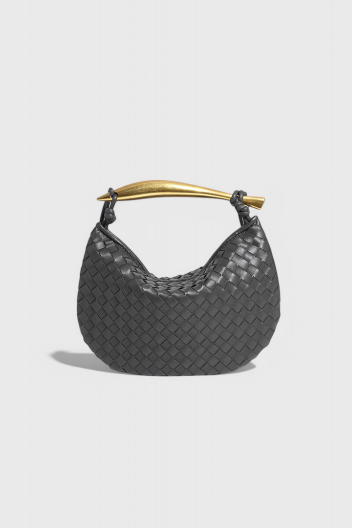 Gerda Bolso Woven con Asa Dorada