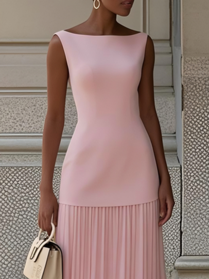 Micaela | Vestido largo plisado de diseño