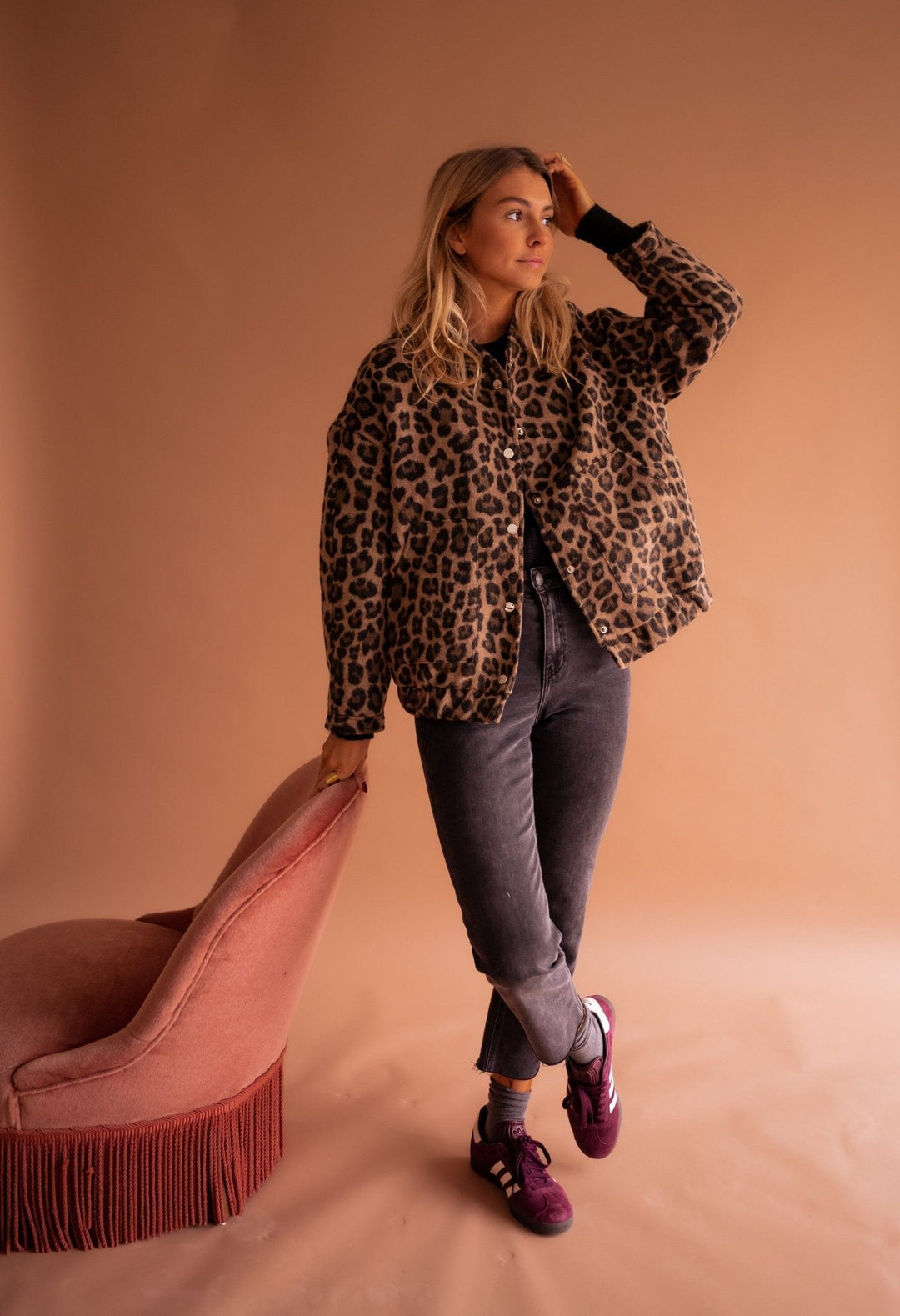 Eliara |  Chaqueta con estampado de leopardo